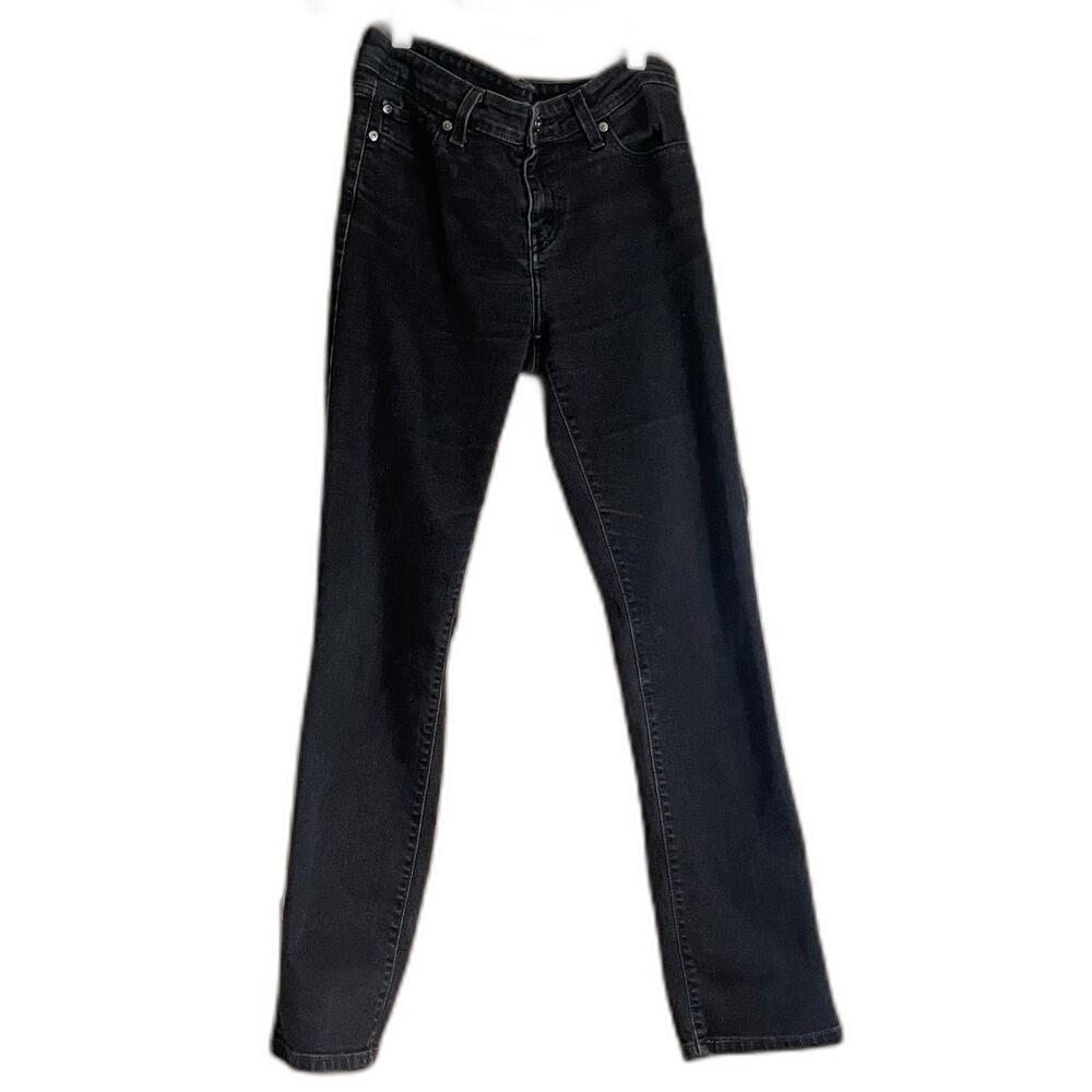 Levi's The Original Jean Mid Rise Skinny Black Grey Denim Jeans Stretch Size